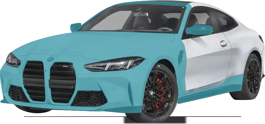 Track Pack PPF coverage (highlighted in teal)